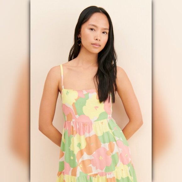 A208 ✽  Floral 3-Tier Midi/Maxi Dress - Picture 3 of 10